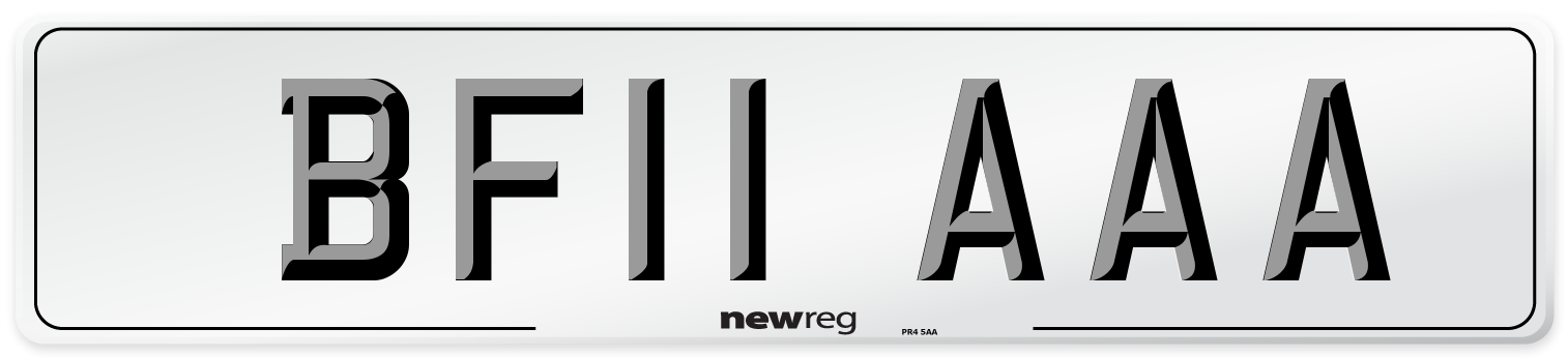 BF11 AAA Number Plate from New Reg